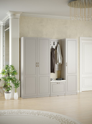 Модульная прихожая Апполия, набор 2, Кашемир/Сантьяго софт