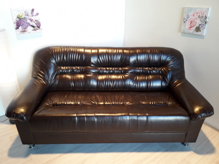 Диван Карелия 3- х местный, коричневый