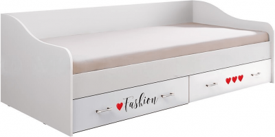 Вега NEW Girl Кровать с ящиками (Белый / Белый глянец)