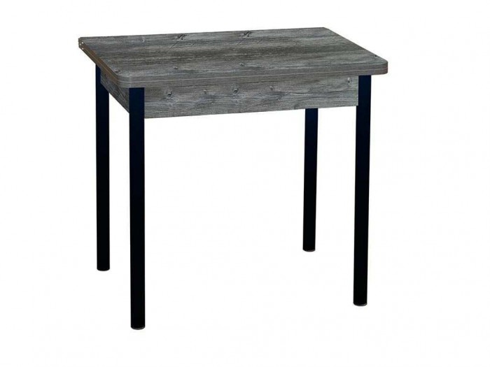 Эко 80х60 стол обеденный раскладной / пасадена/черный