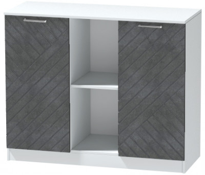 Комод №4 "Иннэс-7", Белый/Бетон графит