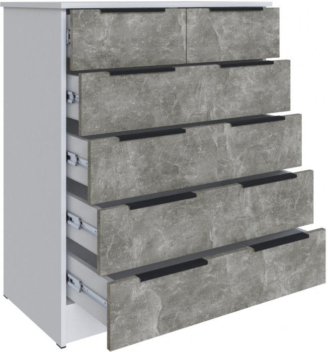 Комод для спальни Мадрид (0,82), Белый/Ателье светлое