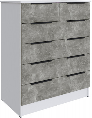 Комод для спальни Мадрид (0,82), Белый/Ателье светлое