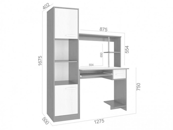 Стол компьютерный Дебют