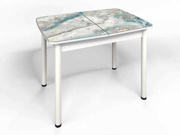 Стол СМ-7 Флорида ноги окрас круглый белый/серебро