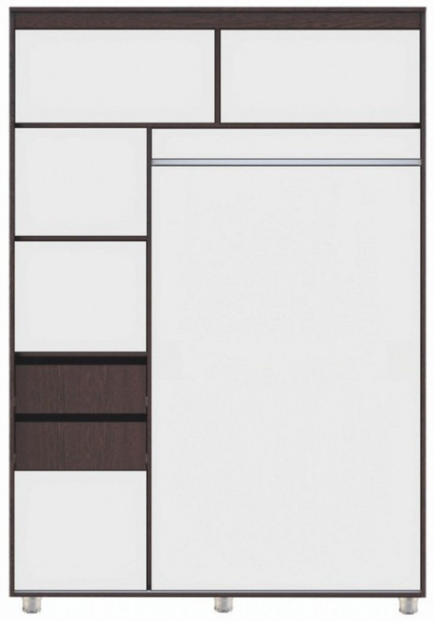 Шкаф-купе Комфорт 12 Прайм EDITION 1,5 м (Камень шёлковый / Белое стекло)