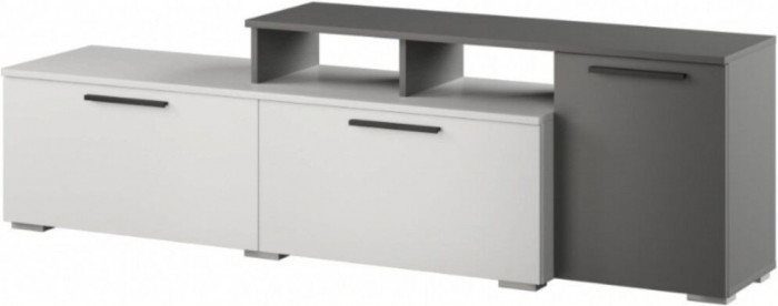 Альберо Тумба ТВ малая белый/графит серый