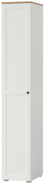 Остин 13.225 Шкаф-пенал, белый шагрень/дуб крафт золотой