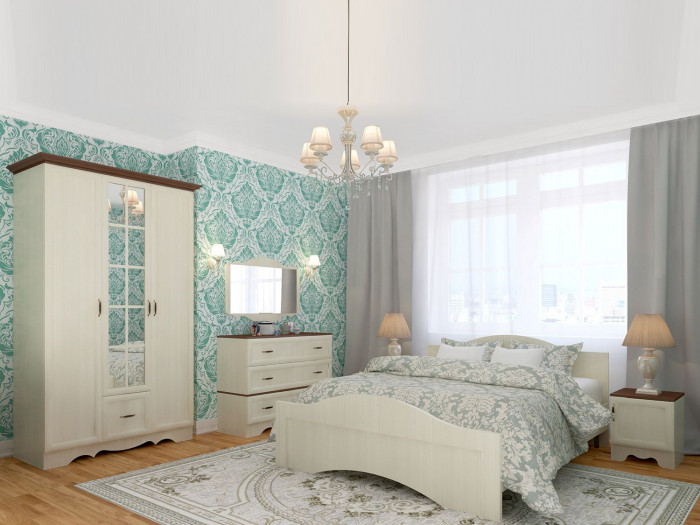 Спальня Латте 1 Бодега Светлый / Орех Донской