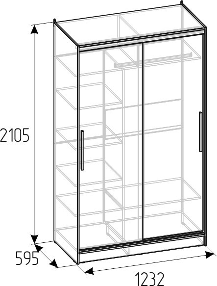 Шкаф-купе Strike 1200 Atelier светлый