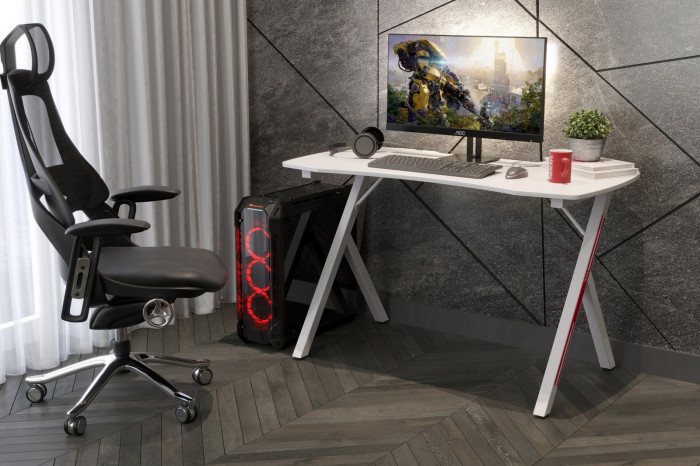 Игровой стол Мебель--24 GT-2310, цвет белый, ШхГхВ 120х60х73 см., столешница МДФ 15 мм.(регулировка высоты: 72,5 - 73,5 см.), макс. нагрузка 100  кг.