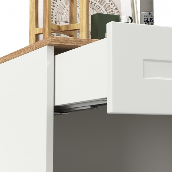 Остин 16.121 Тумба для обуви, цвет белый шагрень/дуб крафт золотой, ШхГхВ 80х41,6х99,3 см.