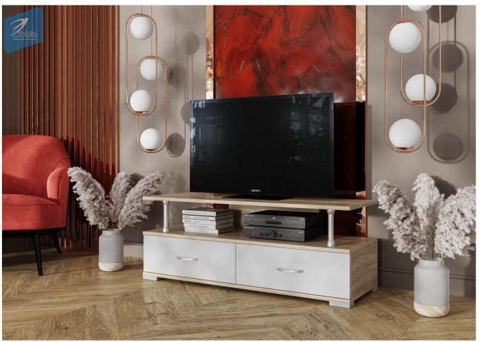 Тумба TV-5_А (Белый, Дуб сонома светлый)