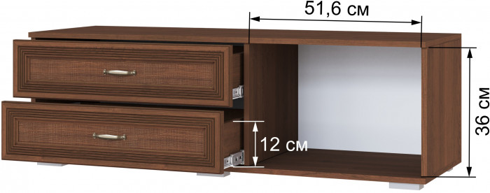 Модульная гостиная Ливорно, набор 2, Орех донской