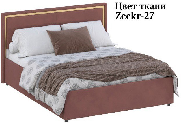 Кровать 160 с настилом из ламелей КР-431-М, Микровелюр Zeekr-27