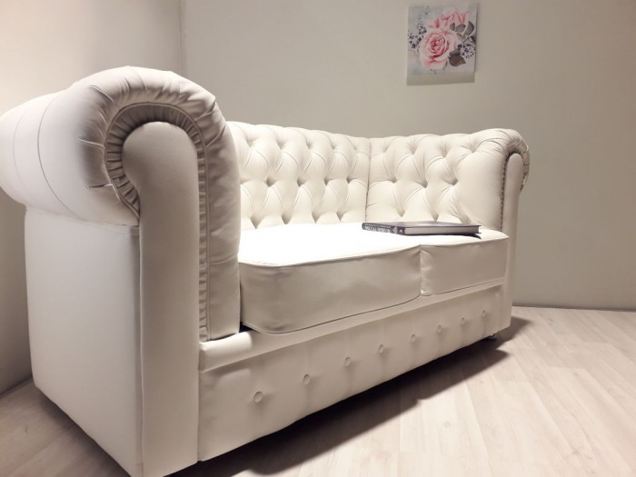 Диван Честер 2- х местный, белый