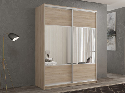 Шкаф-купе Кааппи 6 Сонома Светлый 120х45х230 см