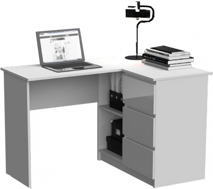 Челси Стол письменный угловой (Графит, Графит)