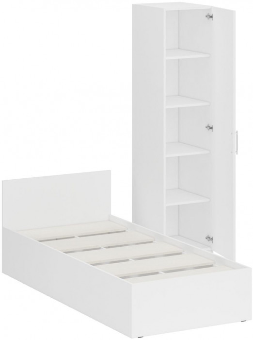 Кровать 0900 + Пенал Стандарт, белый
