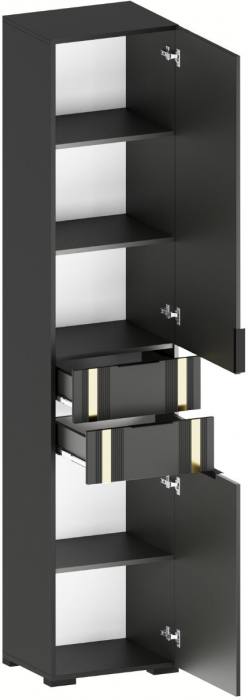 Модульная Прихожая Эмэ, набор №9, Графит/Графит золото, Simple 27