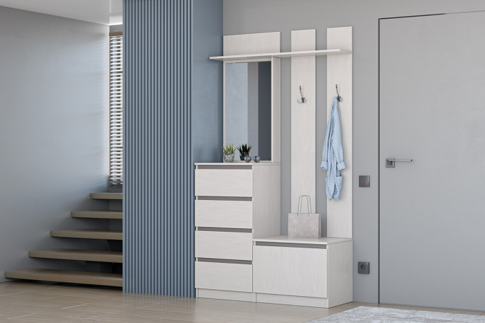 Кэт-1 Вешалка 2, Ясень анкор светлый/Графит