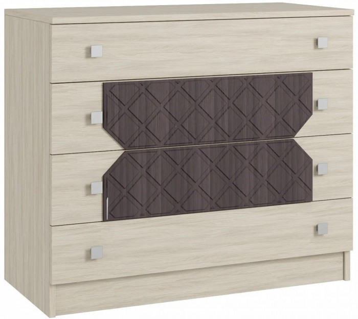 Модульная спальня Николь, композиция 1 (Ясень Шимо / Лиственница темная)