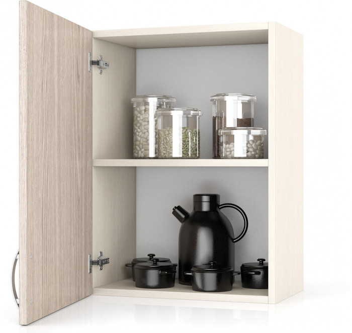 Кухня Мери ШВ500 Шкаф 50 см., цвет дуб/ясень шимо светлый, ШхГхВ 50х30х67 см., универсальная дверь