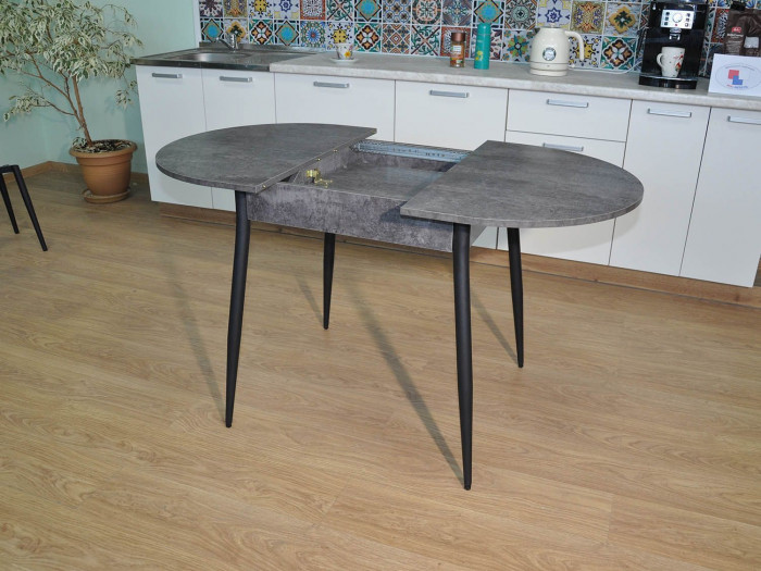 Обеденная группа Стиль-1 / Стул Х 4 шт. / Цемент темный/черный / бид 36