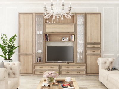 Модульная гостиная Ливорно, набор 4, Дуб сонома