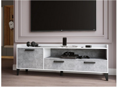 Тумба ТВ Парус-8 белый/ателье светлое