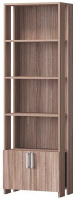 Стеллаж книжный № 1 ЛДСП, ясень шимо темный (Ясень шимо темный)