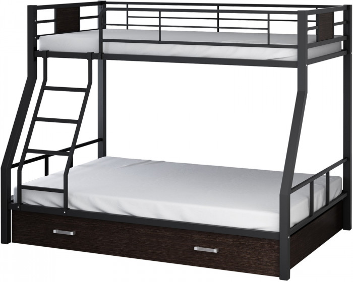 Двухъярусная кровать Гранада-1Я (Коричневый, Крем)