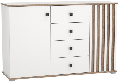 Комод 51.04 Либерти опора h=20мм Белый / Дуб Каньон