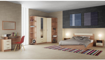 Модульная спальня Эко (композиция 2) (Ясень шимо светлый)