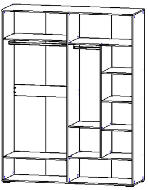 Модульная спальня "Оливия" - Белый текстурный/Ясень белый