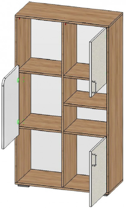 Дастин Стеллаж Дуб Крафт золотой / Белая Аляска