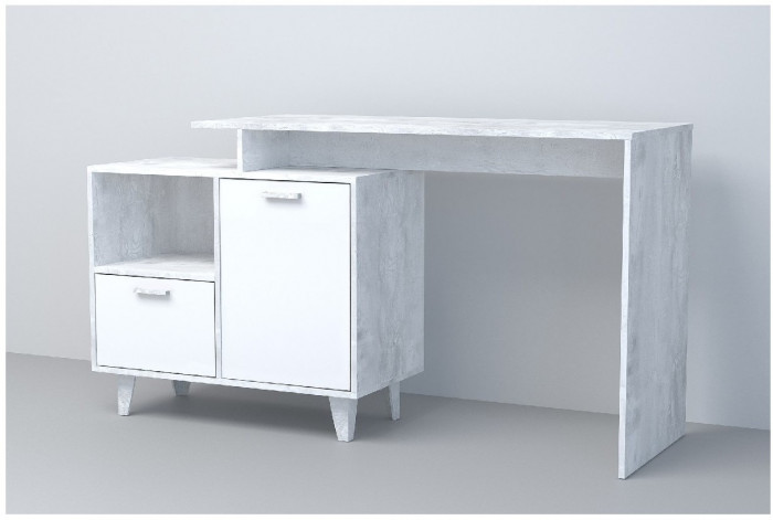 Эго Стол Ст-2 НГ (Глянец Белый/Дуб Крафт Золотой)