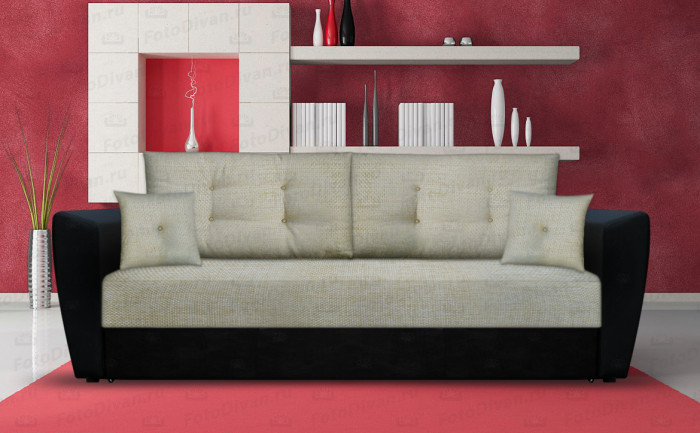 Диван еврокнижка Амстердам 160 рогожка бежевая НПБ