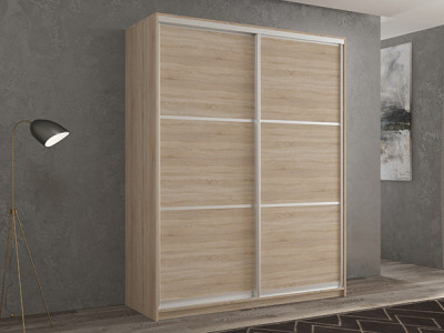 Шкаф-купе Кааппи 4 Сонома Светлый 160х45х230 см