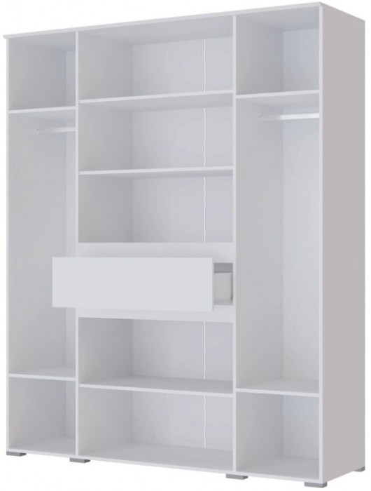 Плейона Шкаф 4-х створчатый белый