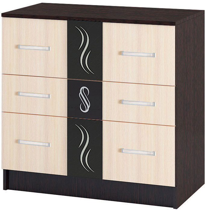 Эрика комод (850*827*430) венге/дуб молочный