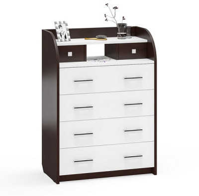 Комод С-МД-К6 (Шесть), венге/белый шагрень