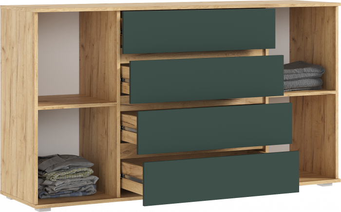 Модульная спальня Марвэл, Дуб крафт/Браш мени грин
