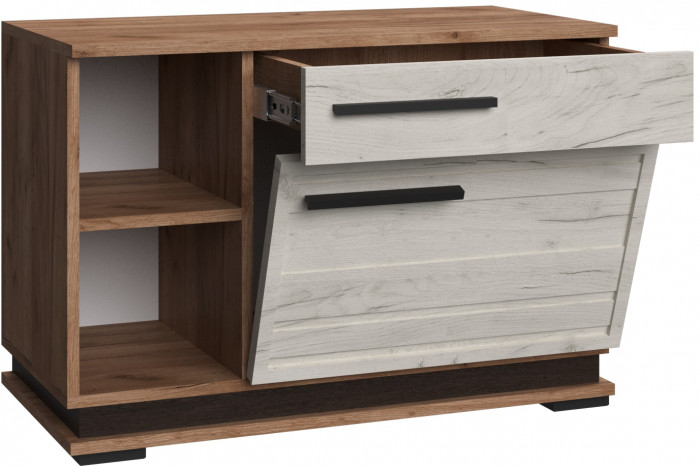 Модена Тумба МТ-31 дуб крафт табачный/дуб крафт белый/венге