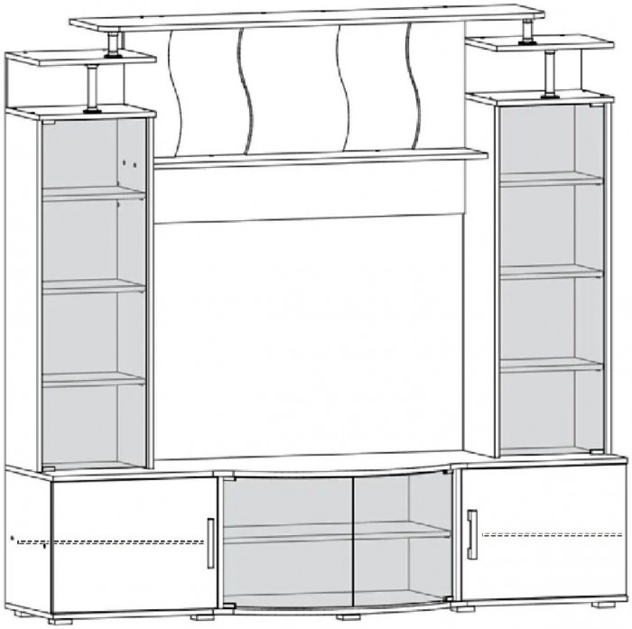 Виста Стенка (Ясень шимо темный / светлый)