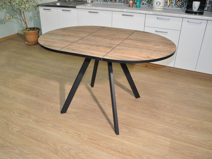 Обеденная группа Нарди / Стул Х 4 шт. / Дуб Веллингтон/черный / бид 10