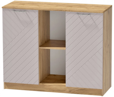 Комод №4 "Иннэс-7", Крафт золотой/Грэй софт