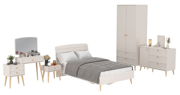 Афина Спальня 24-1200, цвет кашемир серый, сп.м. 1200х2000 мм., б/м, основание есть - фанера