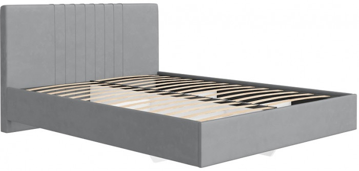 Кровать с латами Соло 140*200, Светло-серый
