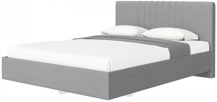 Кровать с латами Соло 140*200, Светло-серый